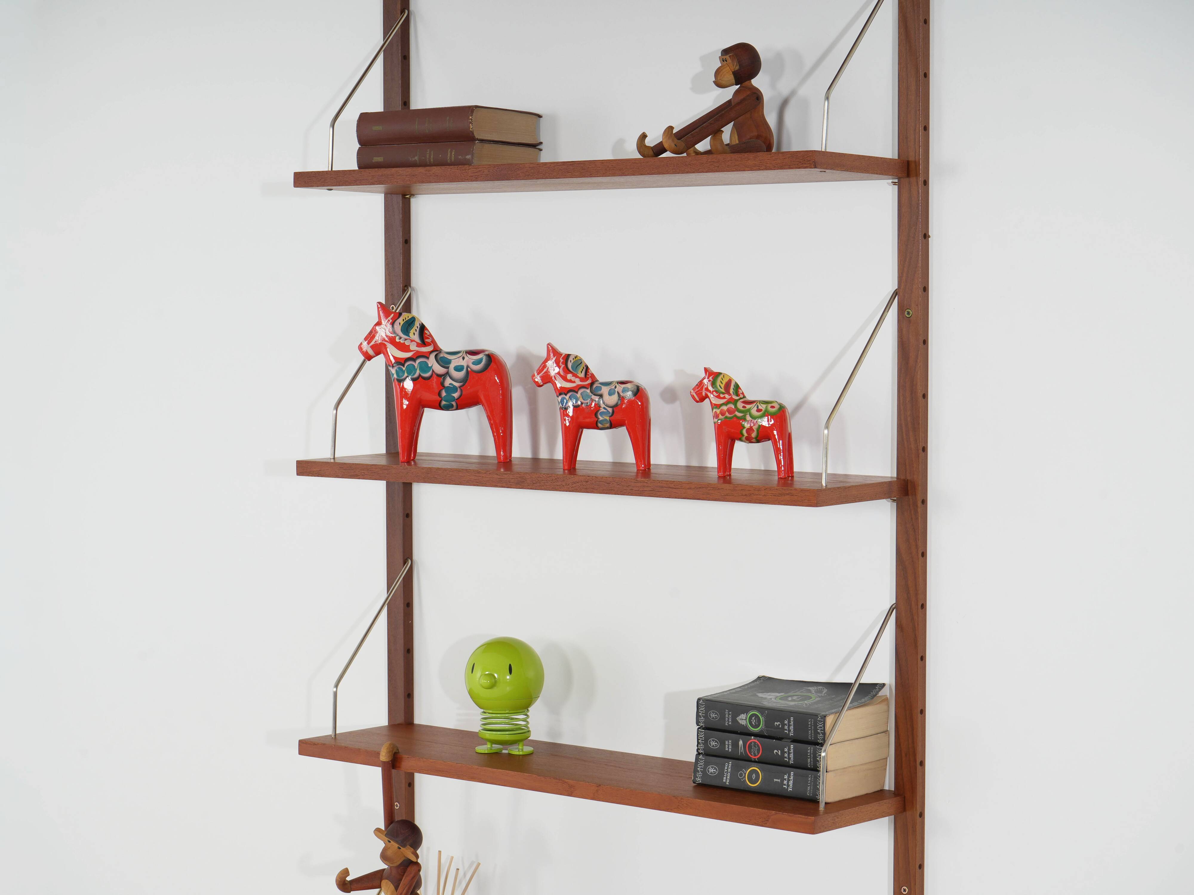 Modular shelving teak veneer, Denmark, 1970s