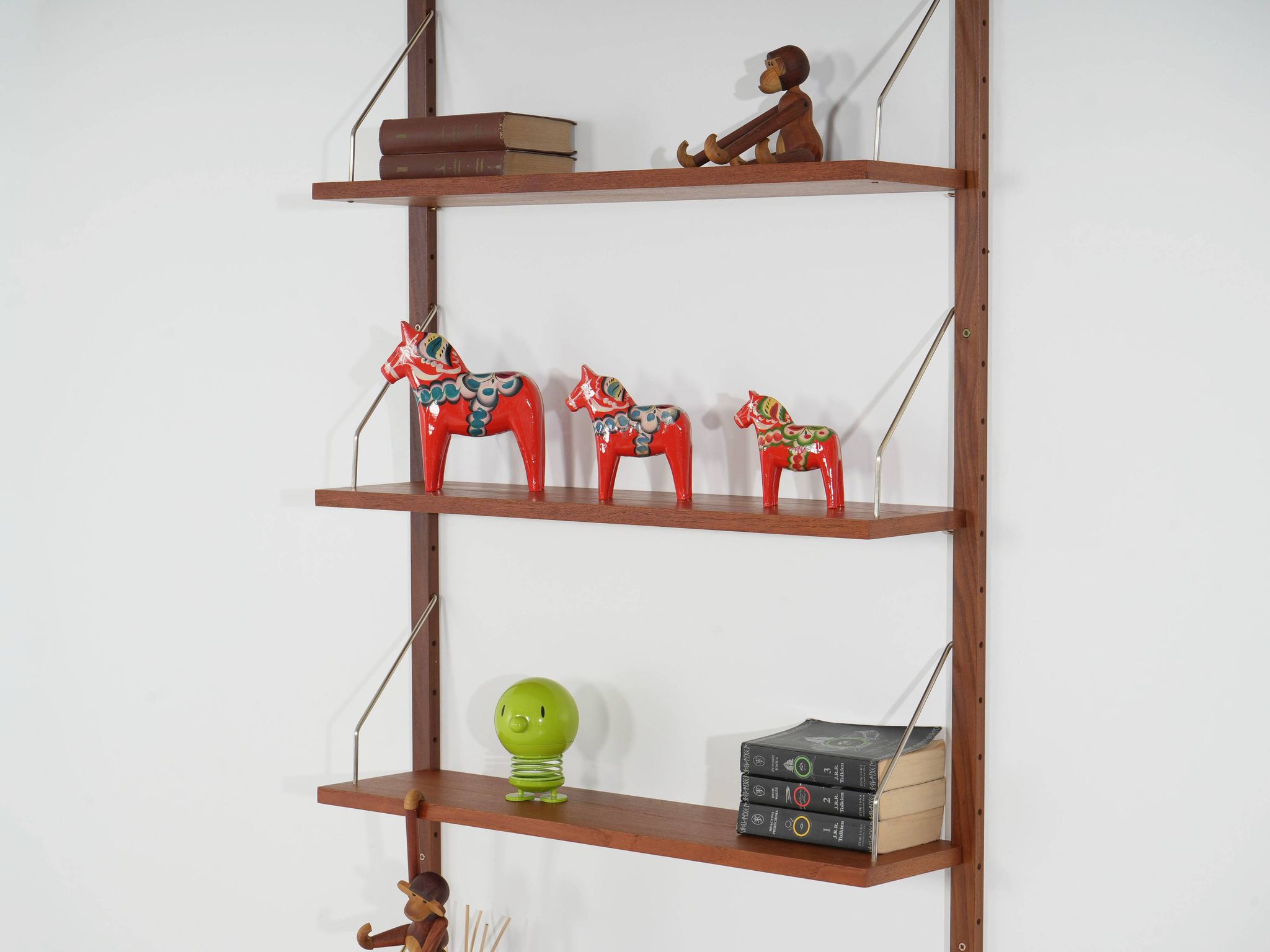 Modular shelving teak veneer, Denmark, 1970s