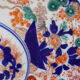 Ancient round porcelain dish from Japan Imari