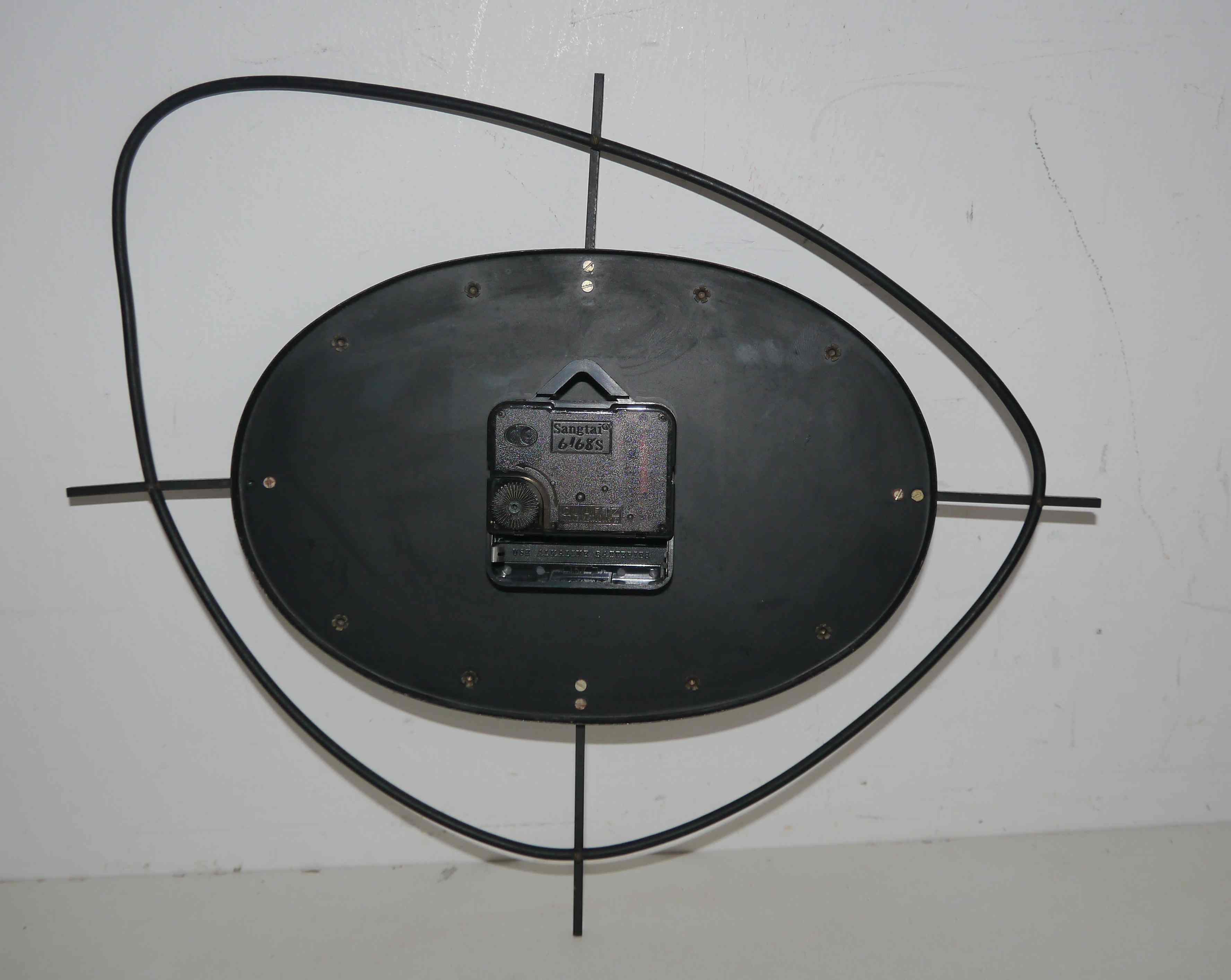 Wall clock "Flash transistor" 60's metal