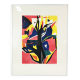 Graphics - lithography, Helle Thorborg, Denmark 1960s.