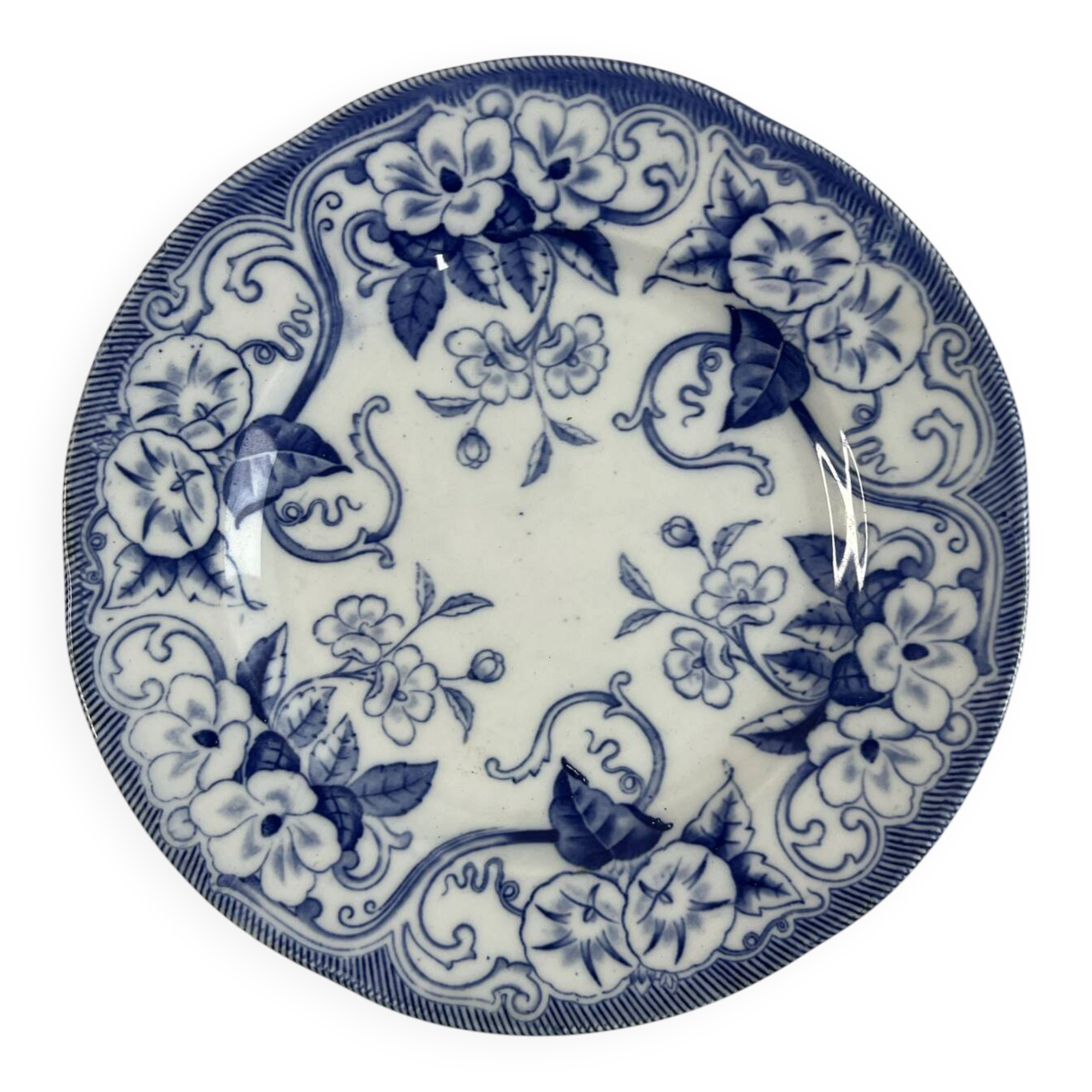 Creil Montereau Flora dessert plate