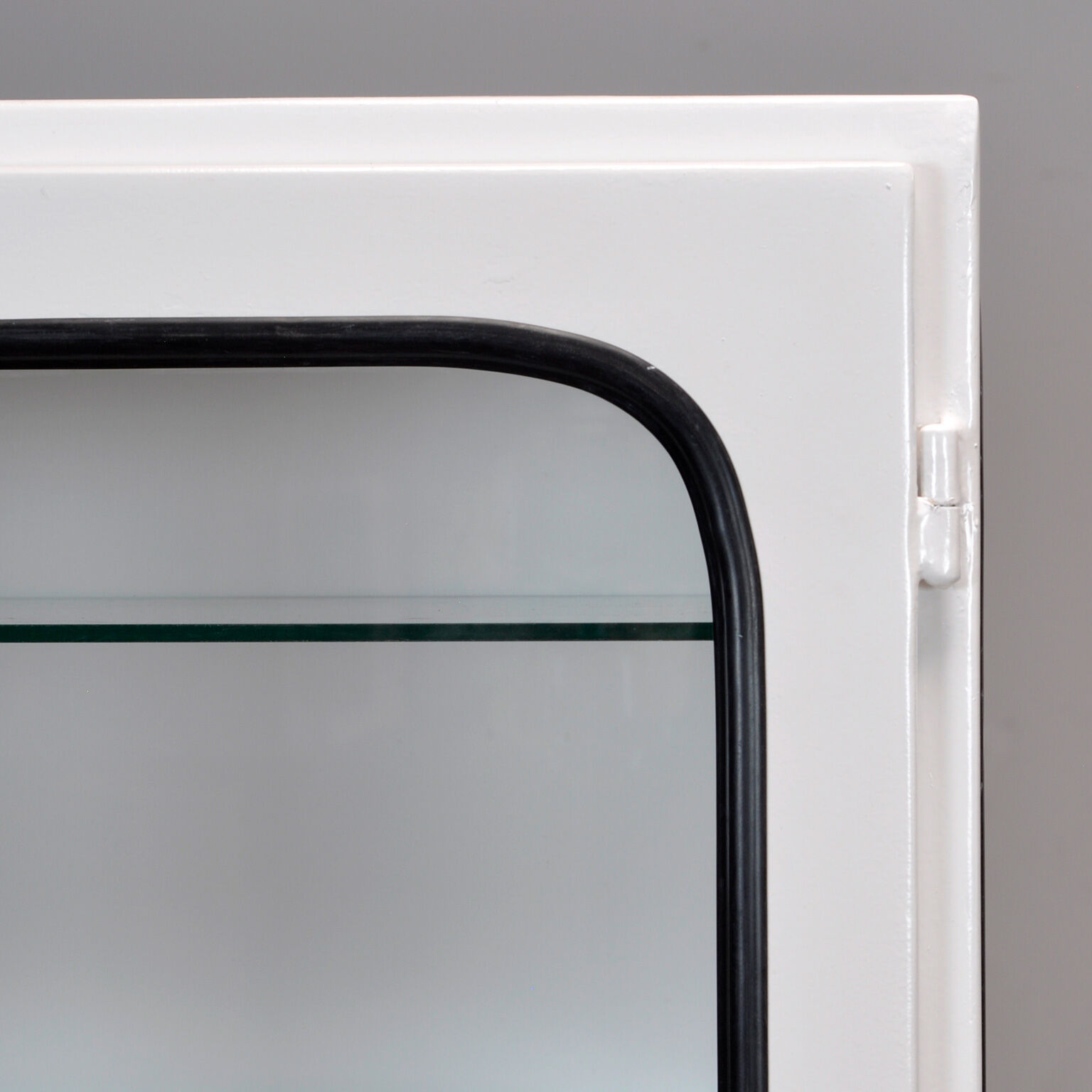 Vintage Iron And Glass Medical Cabinet, 1970s