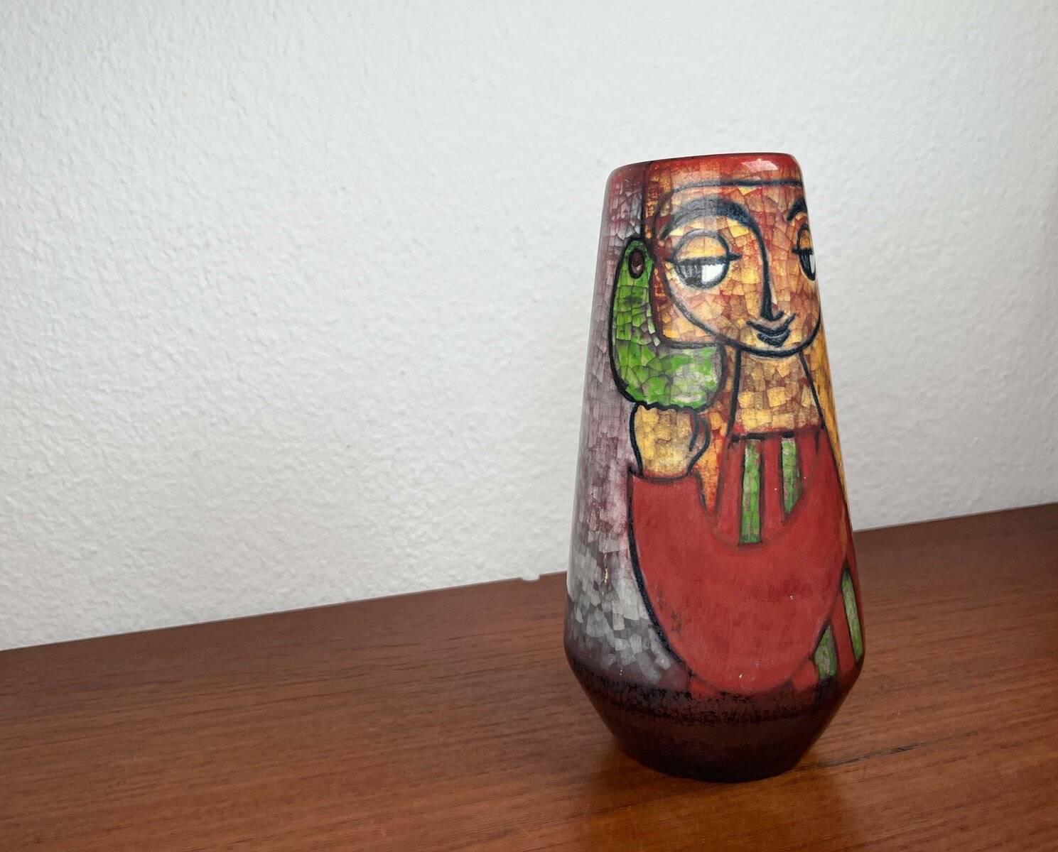 Danish studio pottery vase from the mid-century by Marianne Starck for Michael Andersen, 1960s.