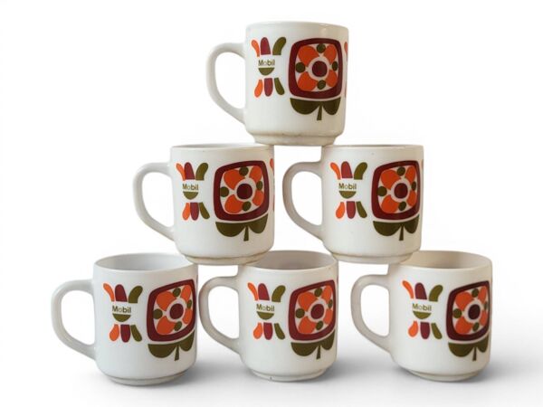 6 mugs mobil vintage