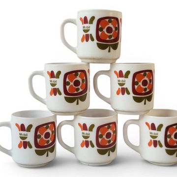 6 vintage mobile mugs