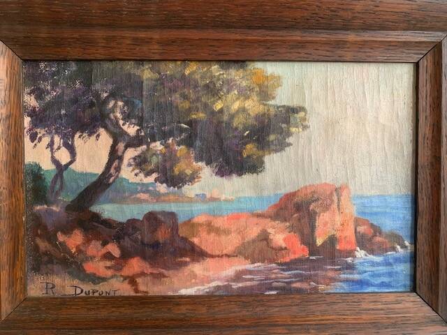 Southern landscape painting, signed oil painting, 1930