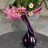 vase, blown glass soliflore, numbered 04, signed MDINA GLASS MALTA, vintage