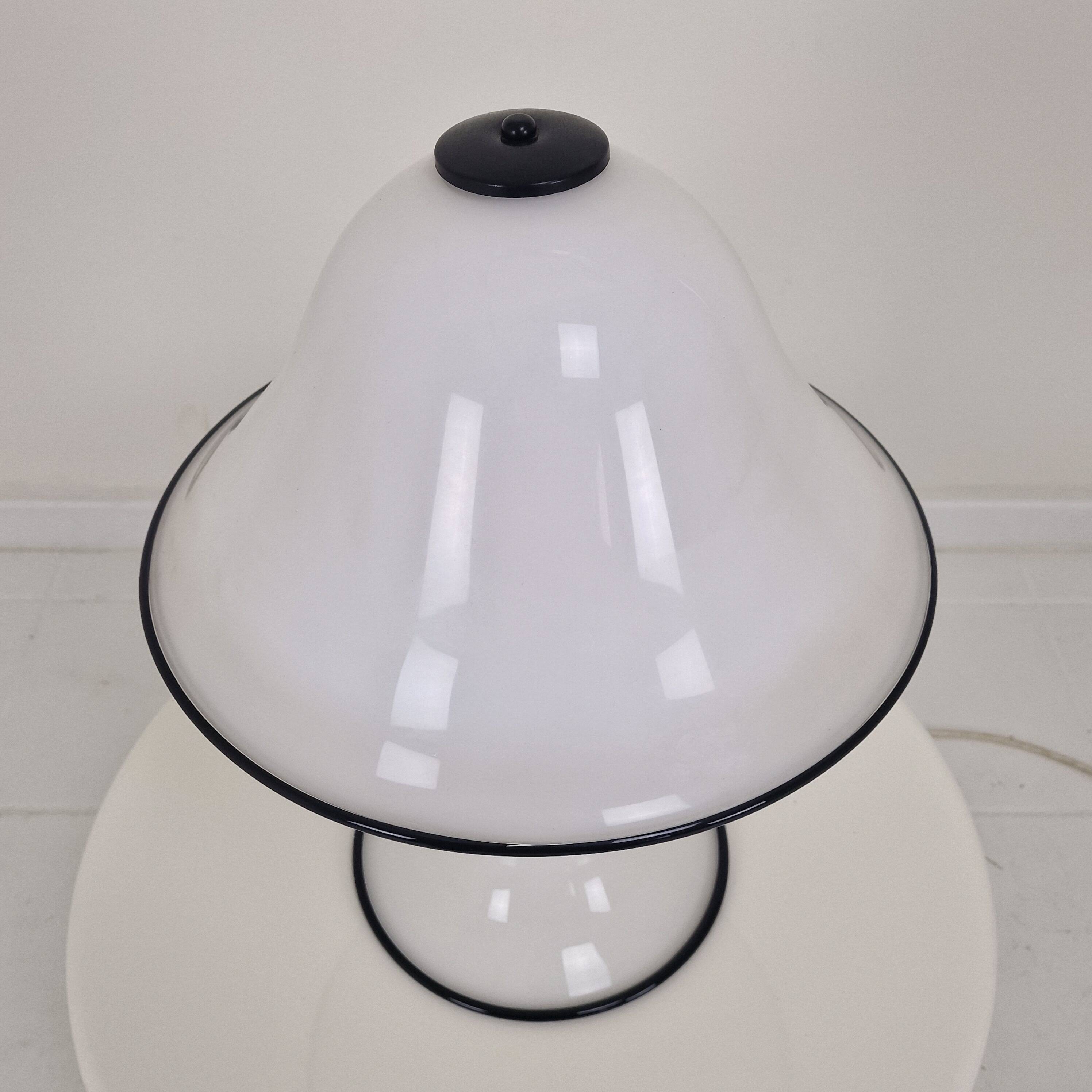 Rare '70s Murano Mushroom Lamp – Hand-Blown Glass with White Diffused Light