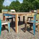Table en teck avec ses 6 chaises