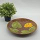 Ceramic dish, Sarreguemines France vintage, yellow flower
