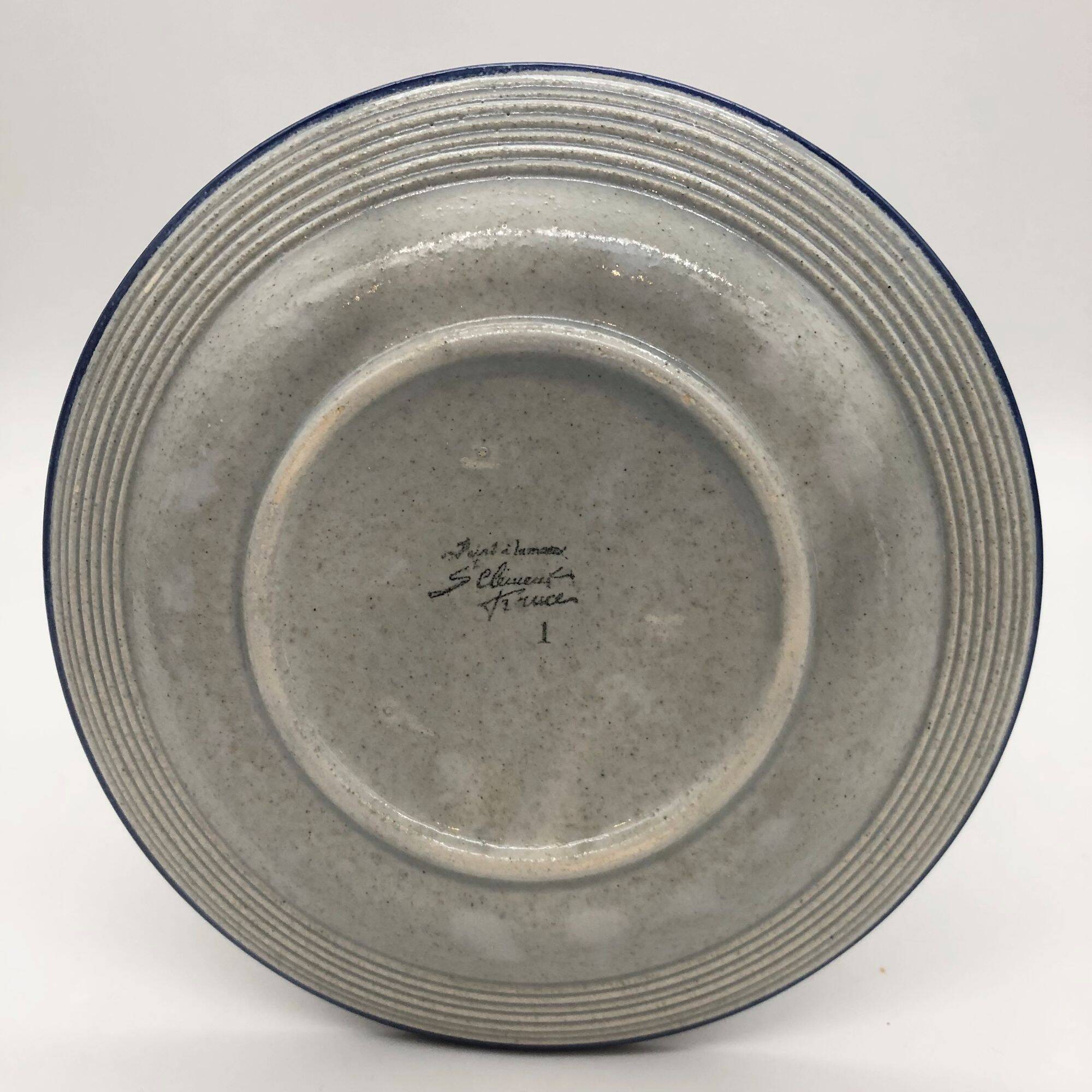 6 dessert plates, St Clément. Hand-painted decoration.