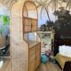 Vintage rattan bookcase
