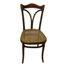 Chaise bistrot Thonet en bois courbé et cannage