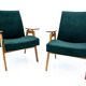 Two vintage green armchairs by Jaroslav Šmídek for Jitona, Czechoslovakia, 1960s