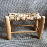 Banc paillé mobilier de poupée