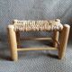 Banc paillé mobilier de poupée
