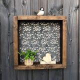Ancient wooden sieve "lace"