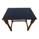 Nightstand or side table in solid wood with a black top.