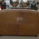Leather club bench