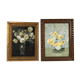 Ensemble de petites gouaches sur papier, bouquets de fleurs