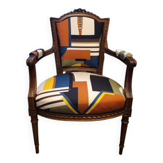 Fauteuil cabriolet style Louis XVI