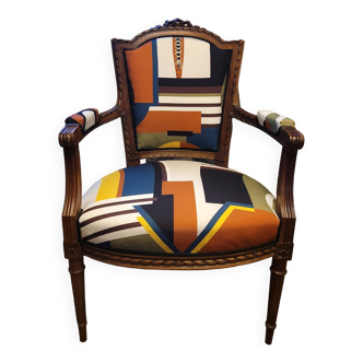 Louis XVI style convertible armchair