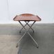 Table plateau pliant en teck alminette norvégienne du milieu du siècle de f.m. Produkt, Frederiksberg Metalvarefabrik, années 1960