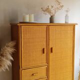 Armoire en rotin vintage