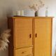 Vintage rattan wardrobe