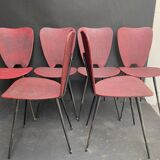 Series of 6 c chairs 60s