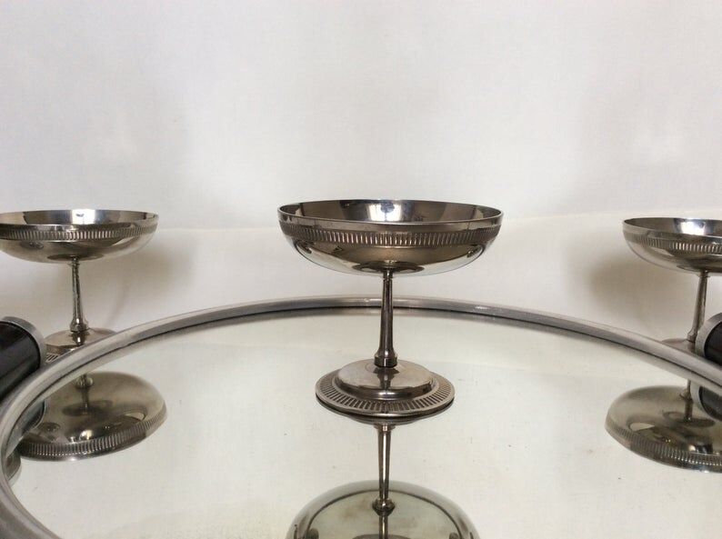 Set of 6 silver metal cuts