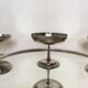 Set de 6 coupes en metal argenté