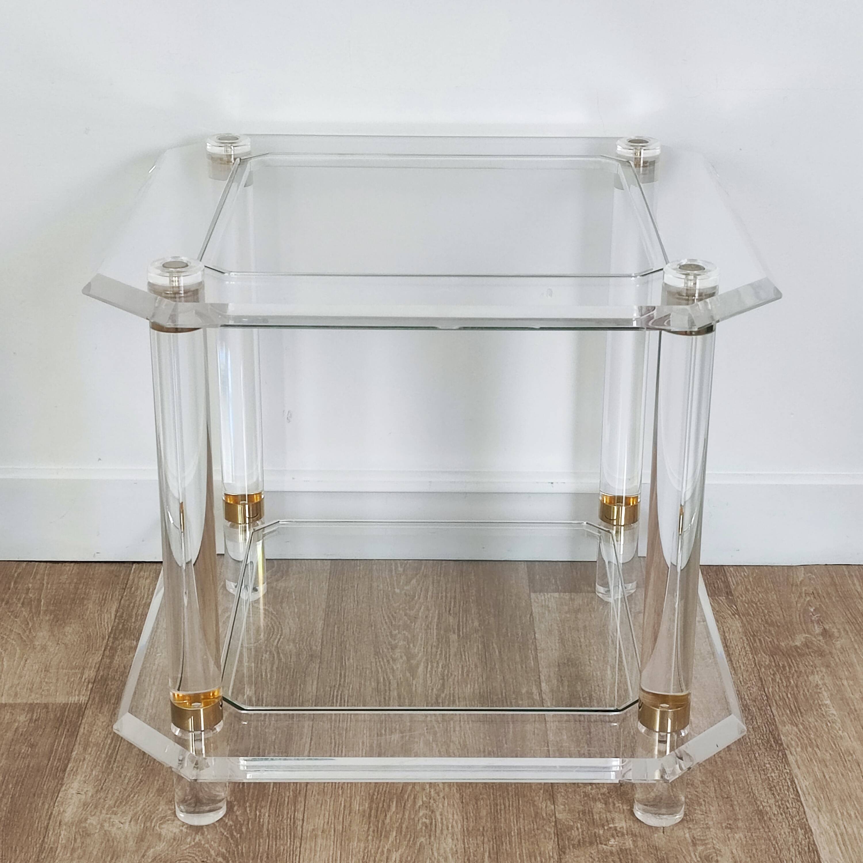 Plexiglass side tables / end tables