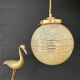 Vintage globe suspension in yellow and gold in Clichy glass
