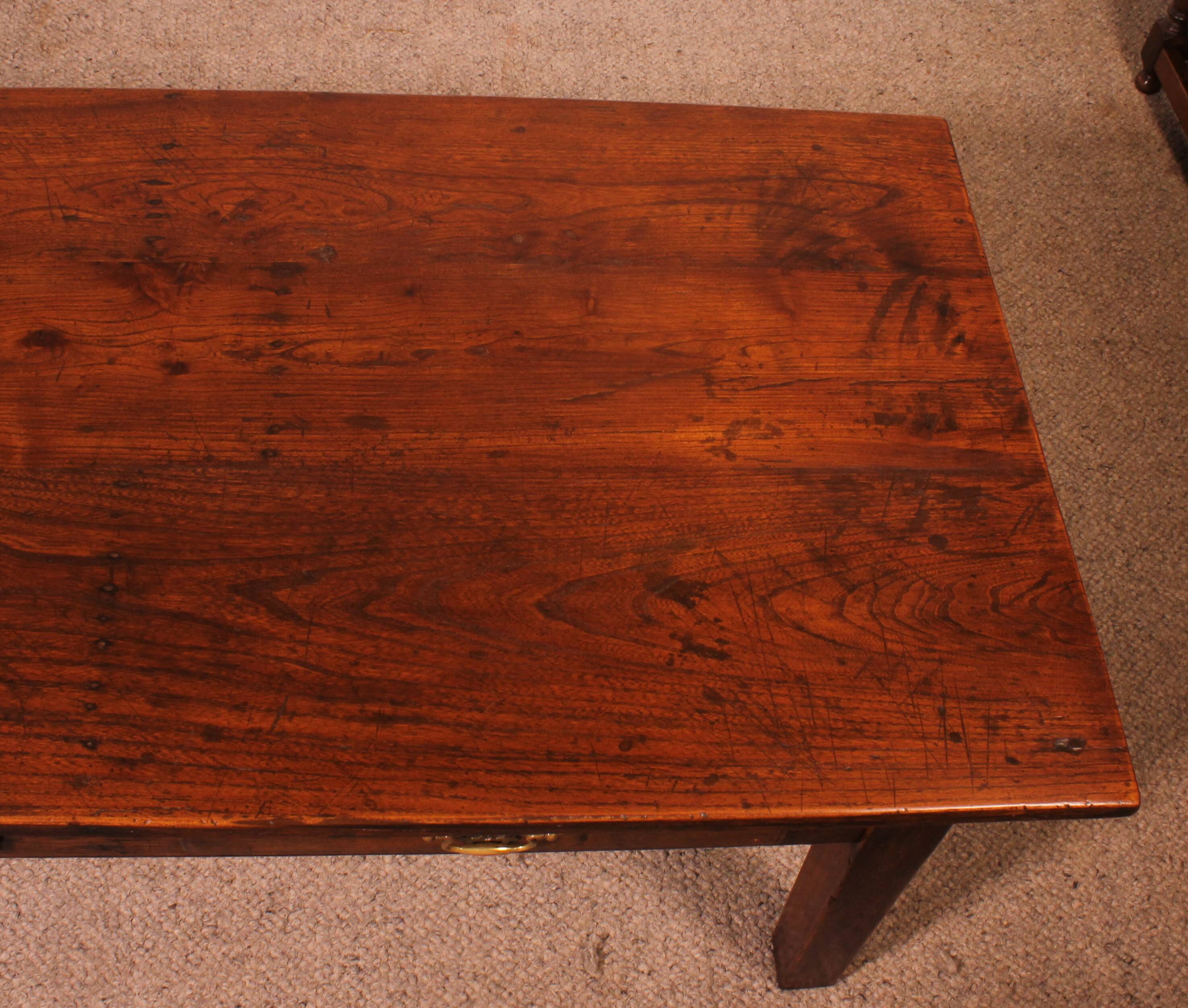 French coffee table in chestnut - 19th century