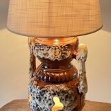 Lamp ceramic fat lava double lighting 70s