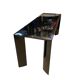 Mid Table / Console - Lacquered aluminium and black tinted glass - Italian design