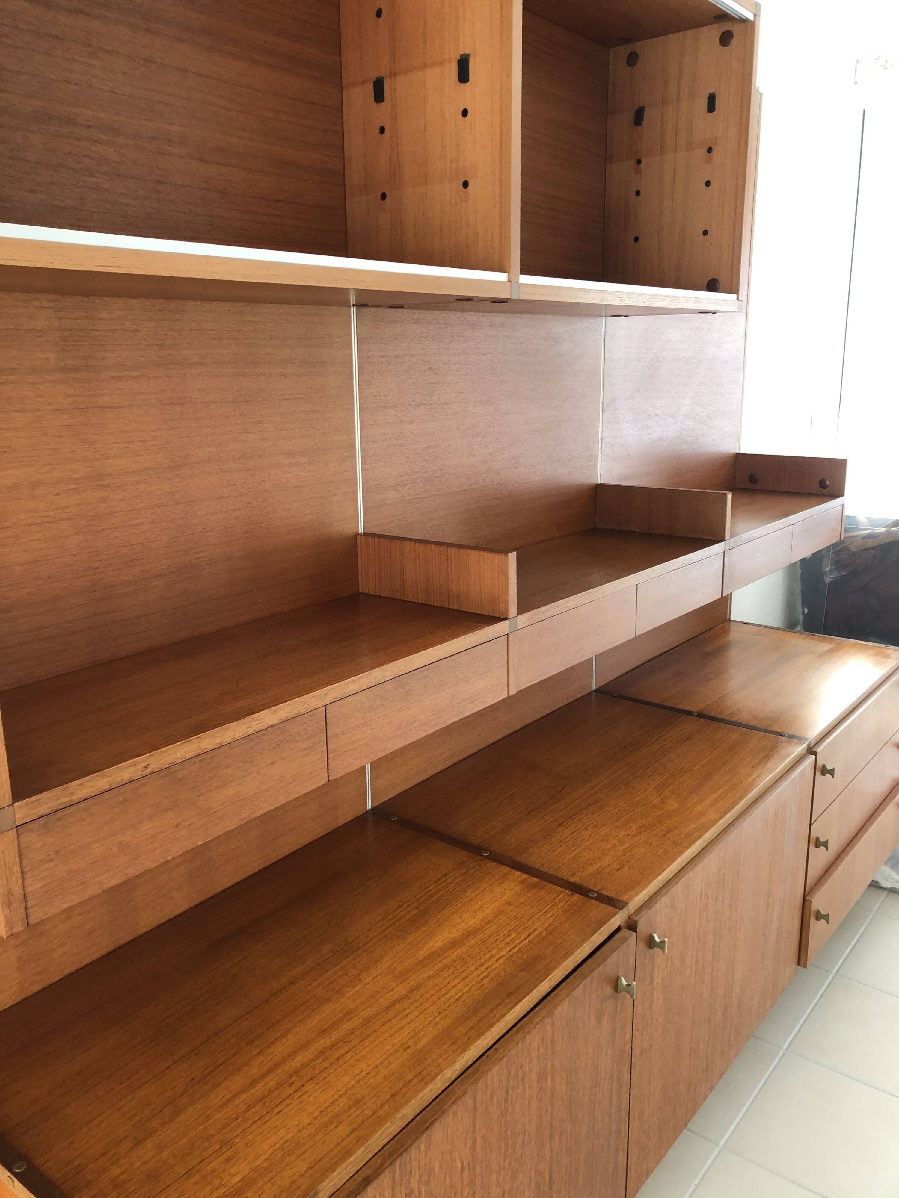 1960s teak wall unit