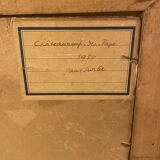 Oil on panel, Chateauneuf du Pape, 1950, signed Paul Surtel