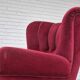 1960s, Danish relax armchair, original condition, red furniture velour.