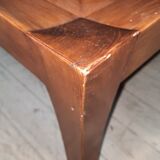 Square coffee table in veneer wood