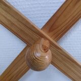 Vintage solid pine accordion coat rack