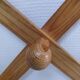 Vintage solid pine accordion coat rack
