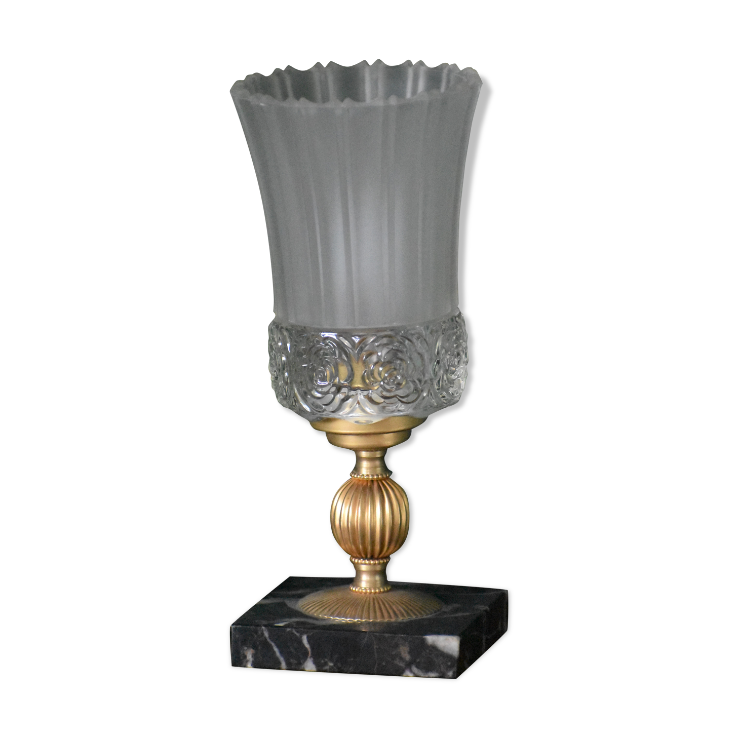 Art Deco marble foot lamp