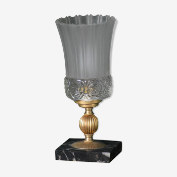 Art Deco marble foot lamp