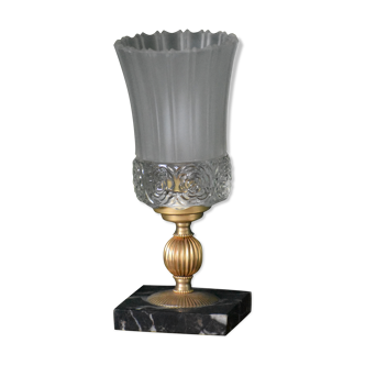 Art Deco marble foot lamp