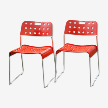 2 chairs Omkstak by Rodney Kinsman, 1971