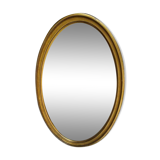 Miroir bois doré epoque 1960 ovale