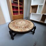 Herbarium round coffee table by Roger Capron